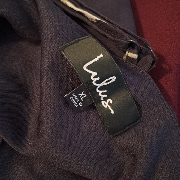 Lulus Navy Blue Foral Wrap Dress - Picture 4 of 4